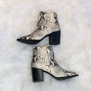 Steve Madden snake print booties size 6